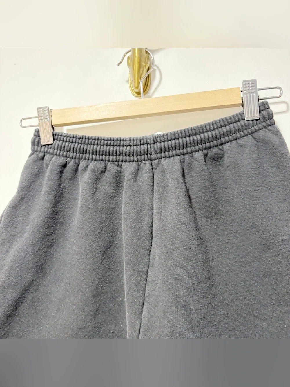 Nike Vintage 90s Cut Off Sweat Shorts Black High Waisted Boys Medium Women Small